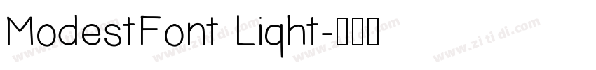 ModestFont Light字体转换